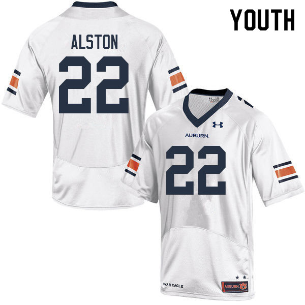 Youth Auburn Tigers #22 Damari Alston White 2022 College Stitched Football Jersey